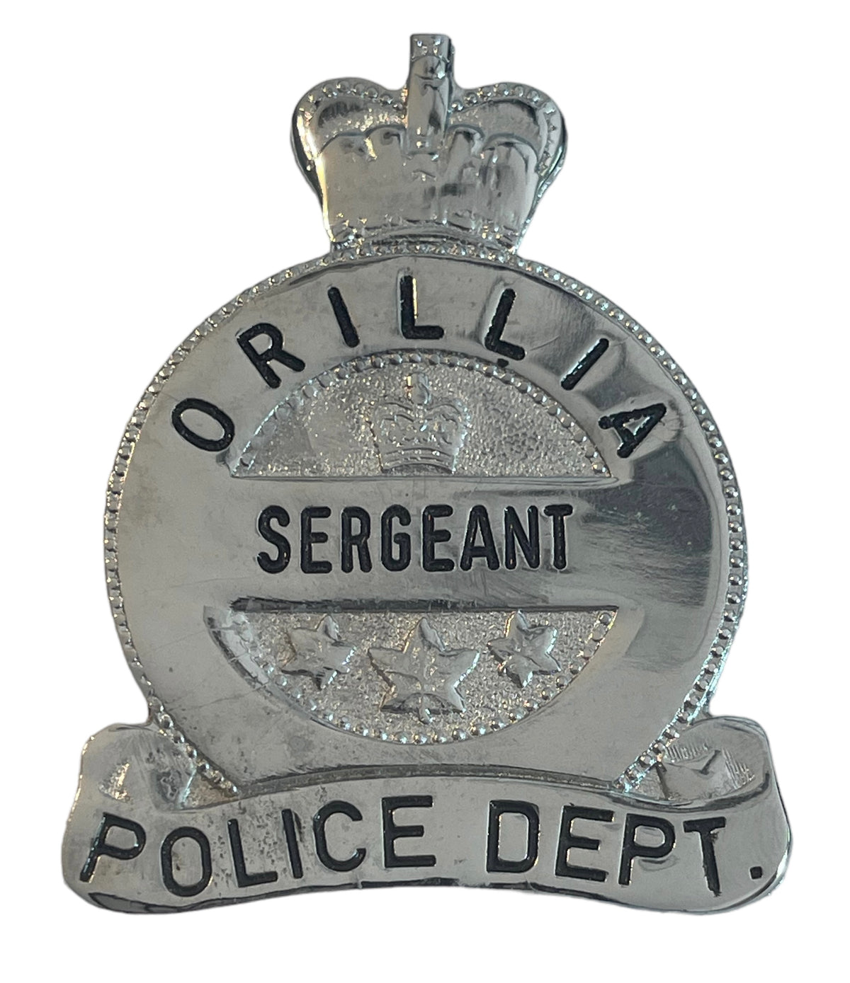 Obsolete Orillia Ontario Sergeant Police Badge Marway Militaria Inc   56811CD3 4356 41E3 A015 AF4E6A174C38 1200x1389 