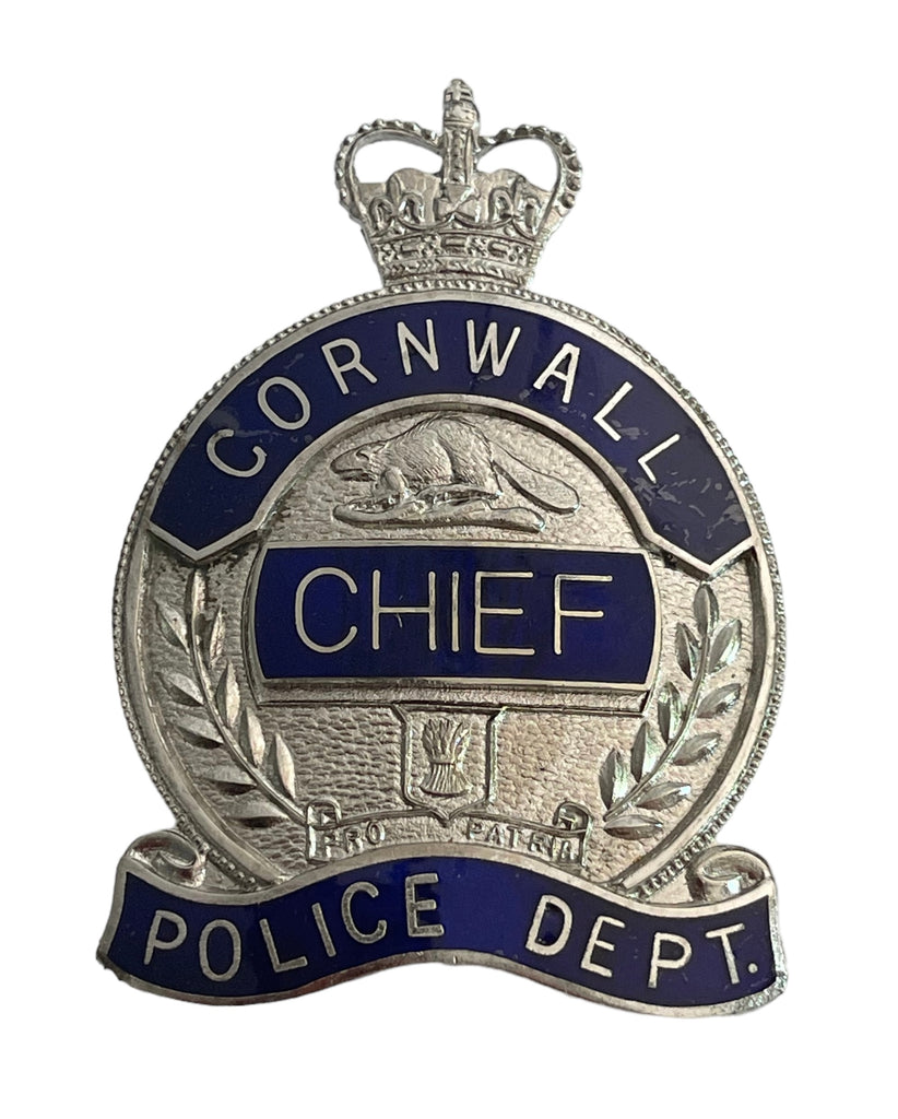 Obsolete Cornwall Ontario Chief Police Badge Marway Militaria Inc   B2730719 316B 4424 9684 6B50512E4969 822x1024 