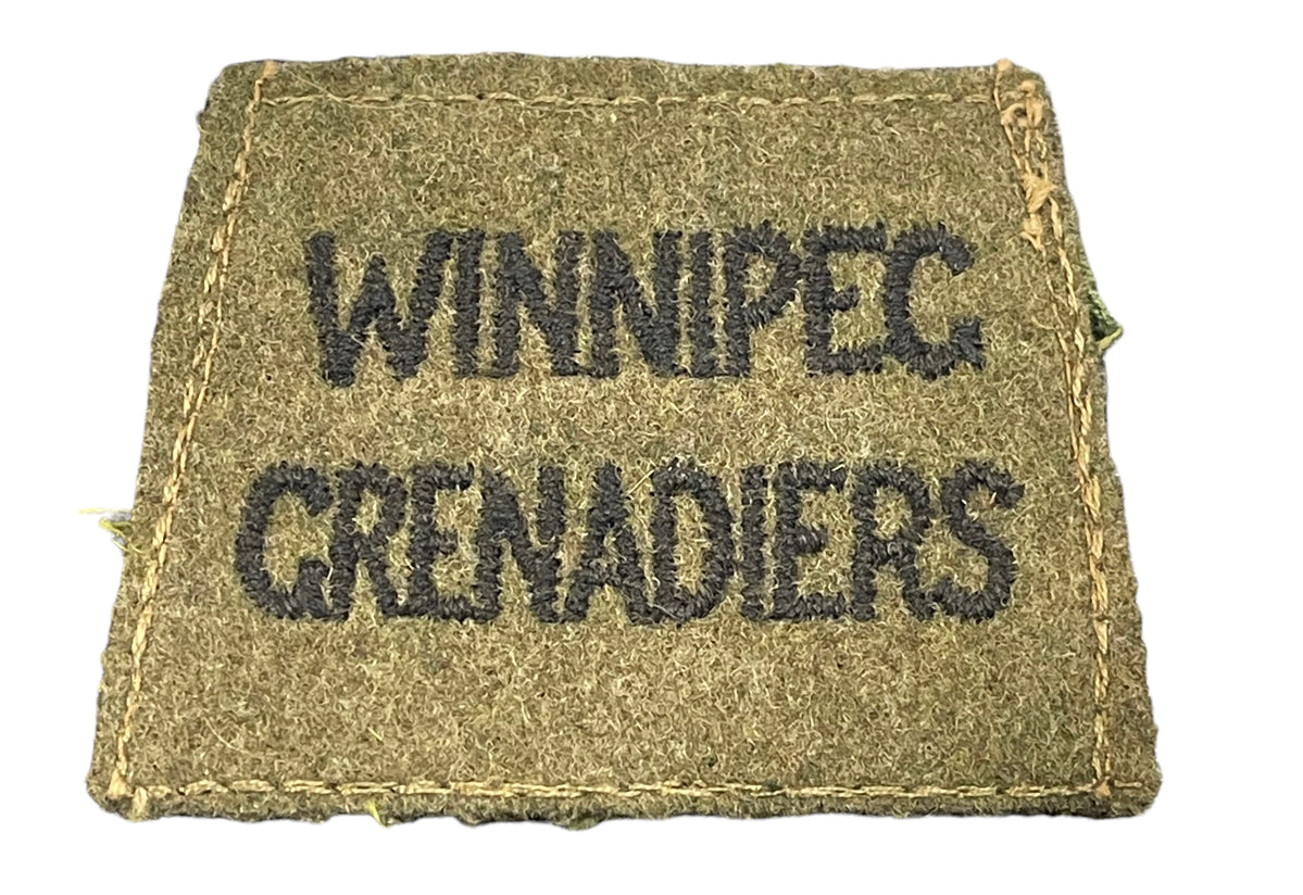 WW2 Winnipeg Grenadiers Slip on Title – Marway Militaria Inc & Winnipeg ...