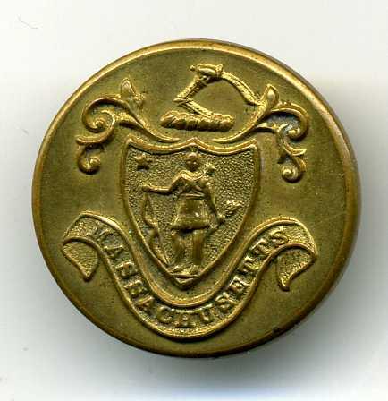 USA Massachusetts State Uniform Button