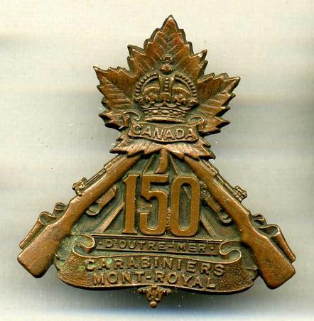 WW1, 150th Battalion Cap Badge