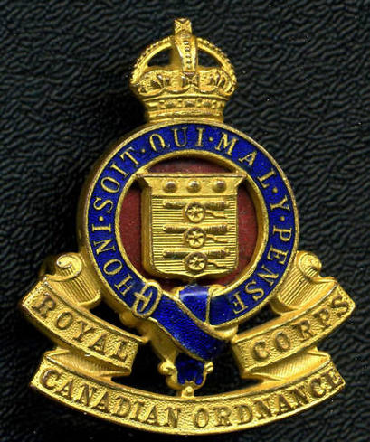 WW2 Royal Canadian Ordnance Corps Cap Badge -OFFICERS – Marway ...