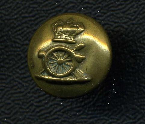 Royal Artillery / Royal Canadian Artillery Uniform Button - Victorian Crown