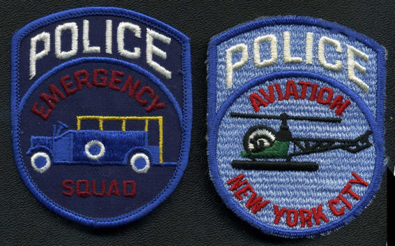 New York City Police AVIATION & EMERGENCY SQUAD Patches