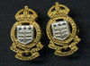 OFFICERS Royal Ordnance Corps Collar Badge Pair