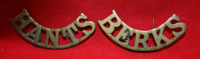 British Army: Royal Hampshire Regiment & Berkshire Regiment Shoulder Title Lot