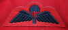 British Parachute Cloth Wing: Black wings on Red with Black Chute