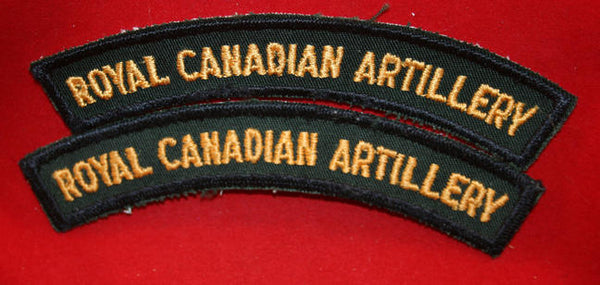 Pair: Royal Canadian Artillery Garrison Dress Shoulder Titles