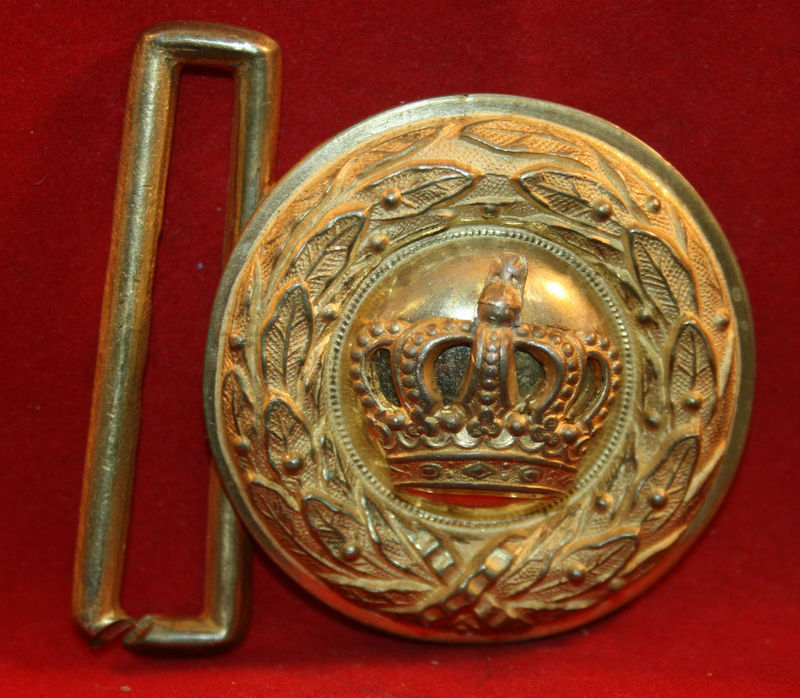 Bavarian Officers Circular Buckle with Germanic Crown (1910-1921)