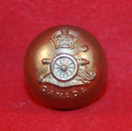 Royal Canadian Artillery Ball Domed Uniform Button