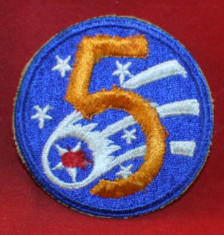 USAF: 5th Air Force Cloth Shoulder Patch / Flash