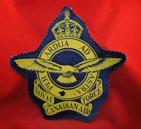 RCAF, Royal Canadian Air Force Jacket Crest, Kings Crown