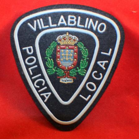 Villablino Local Policia Police Shoulder Flash / Patch - rubber