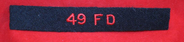 Post WW2, Royal Canadian Artillery 49FD Shoulder Flash