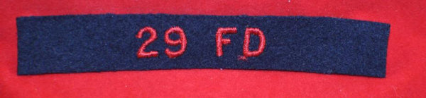 Post WW2, Royal Canadian Artillery 29FD Shoulder Flash