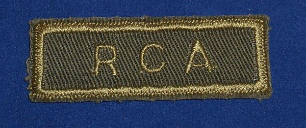 Canadian: RCA Royal Canadian Artillery Cloth Combat Tab