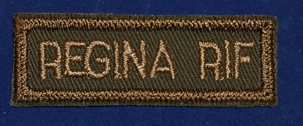 Canadian: REGINA RIF Royal Regina Rifles Cloth Combat Tab