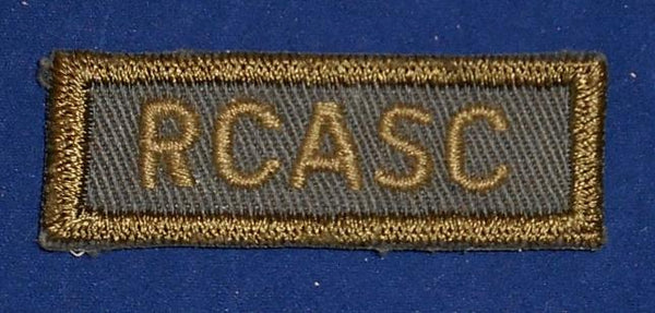 Canadian: RCASC Royal Canadian Army Service Corps Cloth Combat Tab