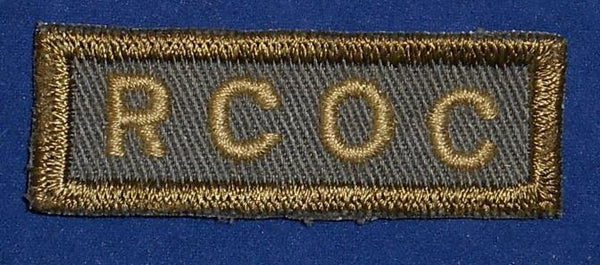 Canadian: RCOC Royal Canadian Ordnance Corps Cloth Combat Tab