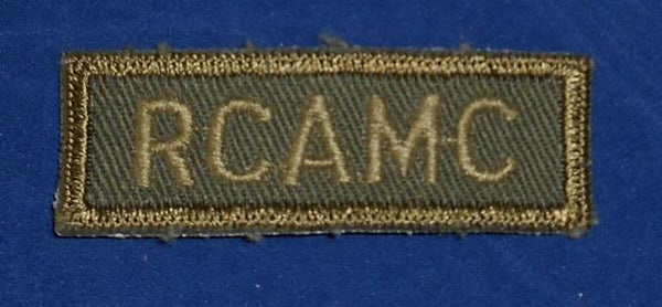 Canadian: RCAMC Royal Canadian Army Medical Corps Cloth Combat Tab