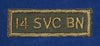 Canadian: 14 SVC BN 14th Service Battalion (Calgary) Cloth Combat Tab