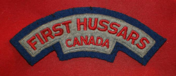 Post WW2, First Hussars Shoulder Title Flash