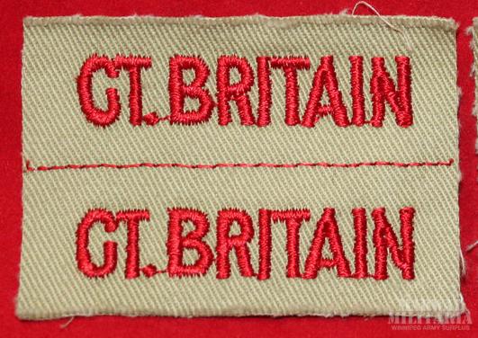 WW2 BCATP Nationality Shoulder Patch Insignia, GT BRITAIN – Marway