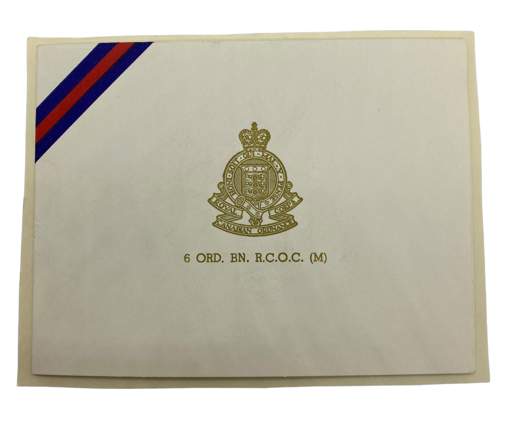 6 Ordnance Battalion, R.C.O. C. (M) Regiment Christmas Card – Marway ...